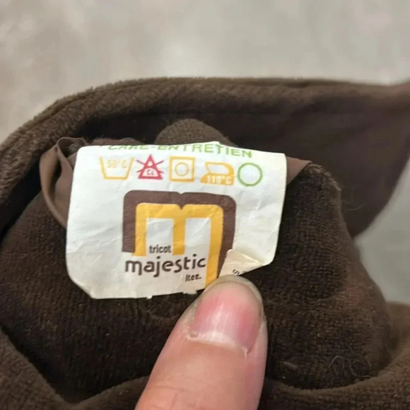 Vintage paulo Conti  chocolate brown velour sweater - Picture 5 of 5